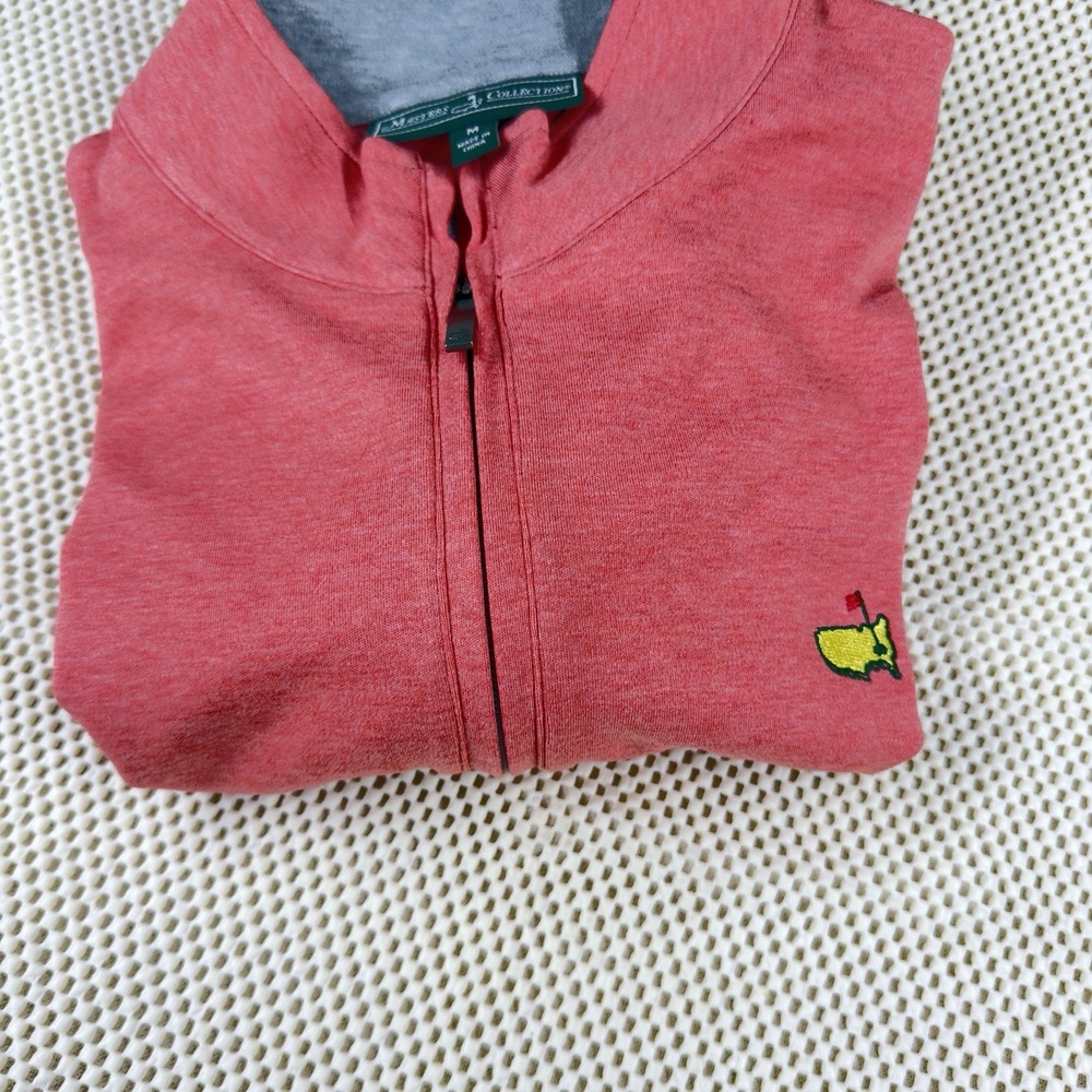 Masters Collection Men's M Coral 1/4 Zip Pullover Long Sleeve - Golf Wear NWOT